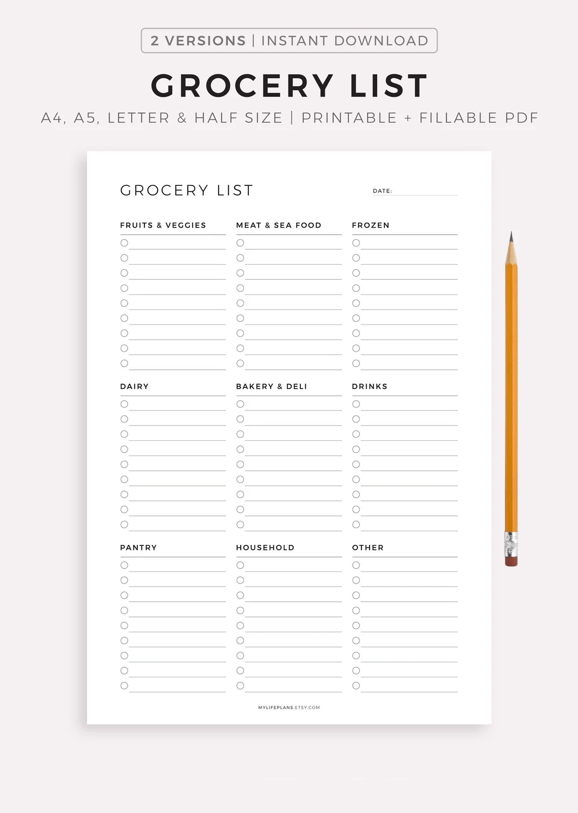 Grocery List Planner – KiddoPrintify