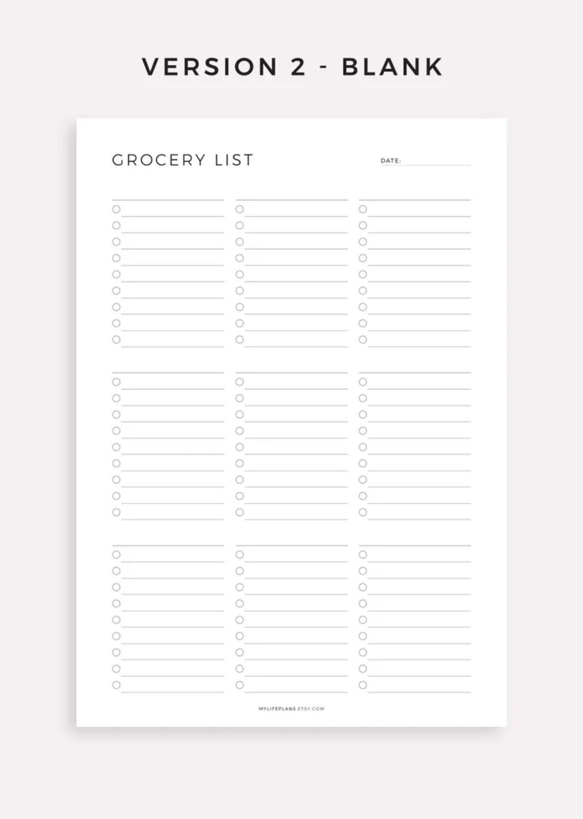 Grocery List Planner – KiddoPrintify