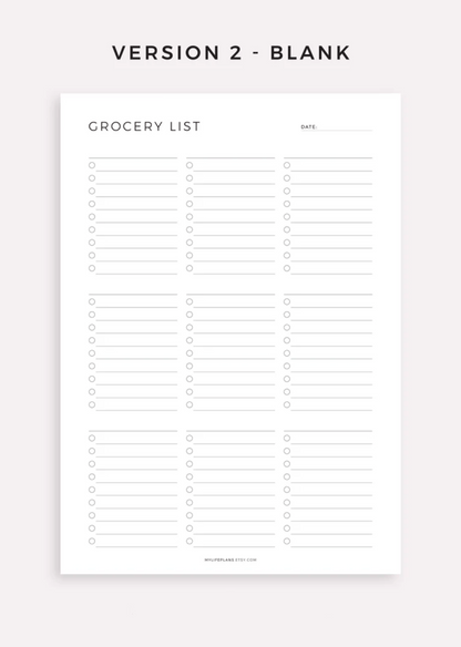 Grocery List Planner – KiddoPrintify