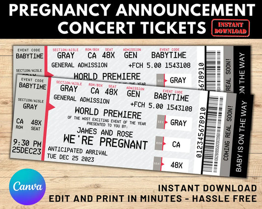 Pregnancy Reveal Ticket – KiddoPrintify