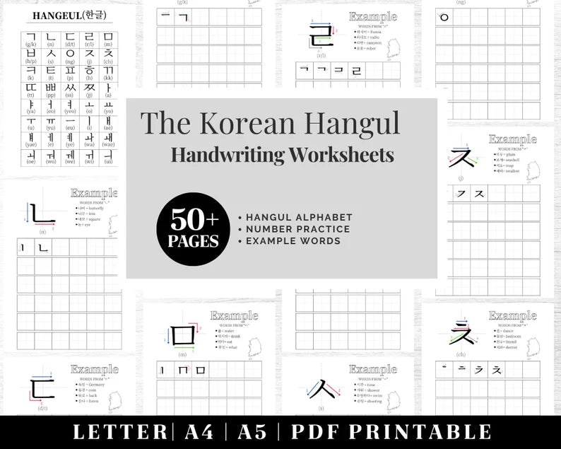 Korean Language Learning Workbook – KiddoPrintify